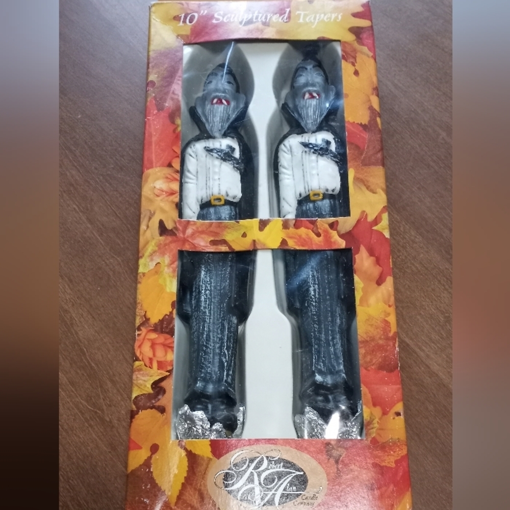 Dracula Sculpted Halloween Tapers Robert Alan Candle Company